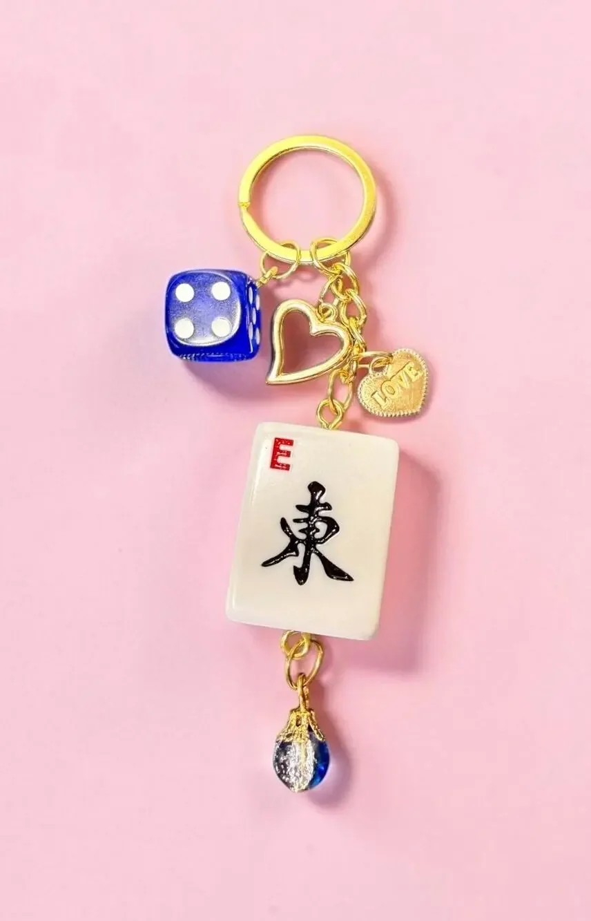 Handmade Mahjong Tile Keychain | Mahjong Lover Gift | Game Night Bag Charm